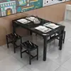 Mesa de Jantar Comercial Restaurante de Fast Food Restaurante de Lanches e Macarrão Mesa e Cadeiras de Jantar de Restaurante Loja de Café da Manhã Catering Mesa e Cadeiras de Jantar Econômicas um Conjunto