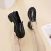 Mocasines de plataforma de tacón alto, zapatos de vestir sencillos para mujer, nueva colección de otoño estilo coreano, estilo preppy, zapatos JK británicos, que aumentan la altura