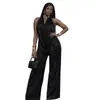Ropa Africana Transfronteriza Europea y Americana para Mujer Primavera/Verano 2026 Nueva Moda Top Camisola de Color Sólido Conjunto Casual de Pantalones Largos de Cintura Alta