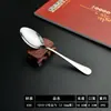 Colher Pontiaguda de Aço Inoxidável Colher Redonda Colher de Sopa Faca e Garfo para Comida Ocidental Comercial Talheres Faca e Garfo para Bife Colher de Sobremesa Colher de Chá Colher de Café