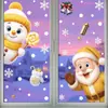 Decoraciones Navideñas Ciervo Dorado Muñeco de Nieve Pegatinas Electrostáticas Suministros para Fiesta Navideña Guirnalda Cálida de Iglú Pegatinas para Ventana