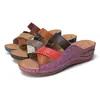 Sandalias de cuña casuales romanas caladas con tiras cruzadas y puntera abierta de talla grande 43 para mujer, Chanclas Cross-border Wish AliExpress 2023