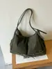 Bolso vintage transfronterizo para mujer, bolso tote grande de gamuza suave, nuevo bolso de hombro simple de moda para el invierno 2025