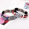 Novo Pulseira de Couro Genuíno Trançado Moda Japonesa e Coreana Pulseira de Couro de Vaca Genuíno Pulseira Pulseira Pulseira Unissex Pulseira de Casal