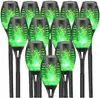 Lámpara de Llama 12LED Lámpara Solar para Calle Lámpara de Llama Antorcha Decorativa para Exterior Patio Lámpara de Suelo Dinámica Artificial