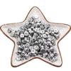 Letras de Plata Antigua Acrílicas Fondo Plateado Cuentas Negras de una Sola Letra A-Z Inglés Cuentas de Letras para Educación Temprana Pulsera DIY Accesorios para Cuentas