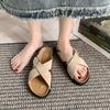 Usa Chanclas Retro, Zapatos Versátiles Casuales de Playa, Sandalias, Pantuflas Birkenstock, Suela Plana para Mujer, Nuevo Estilo, Verano 2025