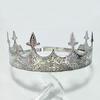 Tocado de corona de rey para hombre europeo y americano, decoración de desfile de actuación de corte vintage de príncipe heredero, ropa de cumpleaños de reina