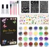 Nuevo Traje de Tatuaje de Polvo Brillante de Dibujos Animados Tatuaje Pequeño Semi-permanente Plantilla de Color Maquillaje de Polvo Brillante para Escenario Venta Caliente Transfronteriza