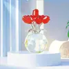 Flores de Cristal Creativas Siete Rosas Adorno de Escritorio Regalo de Festival para Amigos Maestros Adorno Flores de Cristal