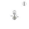 Cor de doce 1,2*8 3mm mm cor aço inoxidável diamante viscose cor mista unha labial unha do osso da orelha unha labial unha do tragus