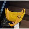 Bolsa Transversal Casual de Moda Transfronteiriça Bolsa de Ombro 2025 Primavera Nova Simples e Elegante Tecido Leve Bolsa Dumpling