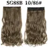 Extensões de Cabelo Europeias e Americanas de Cinco Peças no Atacado, Perucas de Comércio Exterior para Mulheres, Extensões de Cabelo Longo Cacheado, Fibra Sintética de Uma Peça com Cachos Grandes