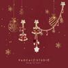 Aretes de Cascabeles Regalo de Navidad para Mujer, Aretes con Dulce Atmósfera Festiva, Clip para Oreja, Accesorios para Oreja