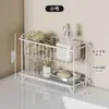 Estante frontal de espejo de baño de pie de hierro forjado transfronterizo, estante de almacenamiento para encimera de baño, estante de maquillaje