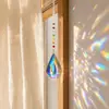 Pegador de Sol K9 Ornamento de Cristal Colorido DIY Cristal Pipa Coração Pingente Corrente Pendurado Decoração de Quarto