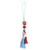 Atacado Mineral Cru Natural Alto Teor Cinábrio Vermelho Imperial Pintado com o Caractere '' Pingente para Celular Borla Chaveiro Pingente para Bolsa