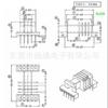 Esqueleto de transformador EEL19 esqueleto multi-slot EEL19 esqueleto 5-slot horizontal em linha 5 5 pinos material baquelite
