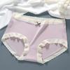 Braguitas de grafeno de otoño de cintura media para mujer, transpirables, de algodón, talla grande