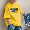 Camiseta de manga curta para meninos, top de verão infantil, novo estilo de verão 2026, roupas de meia-manga para meninos, algodão puro, estiloso