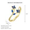 Anéis de Prata Esterlina S925 Yuanfan com Doze Pedras de Nascimento para Mulheres, Luxo Leve Transfronteiriço Zircônia Colorida Exquisite Versátil Joalheria Europeia e Americana