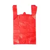 ¡Guau! Bolsas de Plástico Rojas Engrosadas Personalizadas, Bolsas Tipo Chaleco al por Mayor, Bolsas de Tote para Empaque para Llevar Exportadas a Sudamérica