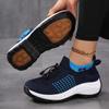 Explosiones Transfronterizas Zapatos de Mujer Antideslizantes Mejorados Talla Grande Zapatos para Madres Zapatos tipo Calcetín Casual Tejido Volador Zapatos de Mujer Zapatos que se Mueven para Mujer