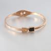 Lele Jewelry Europeu e Americano Simples Geométrico em Forma de U Aço Titânio Leve Pulseira de Mola Ouro Ouro Rosa Mais Vendido na Amazon
