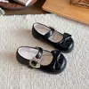 Zapatos Mary Jane retro con lazo para niñas, nueva colección otoño 2026, bailarinas estilo princesa con hebilla para niñas, zapatos planos de punta baja