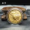 Foil Dorado Doce Monedas del Zodiaco Sobre Rojo Caja de Madera Set Evento de Ventas de Seguros Monedas Conmemorativas Regalos Casuales Regalos de Transmisión en Vivo