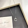 Collar Colgante Geométrico de Plata, Lujo Accesible Nicho Cadena Clavicular Simple, Moda de Alta Gama y Exquisitos Accesorios de Cadena Clavicular