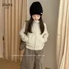 Abrigo de invierno para niñas YOJIA 2026 nuevo, top elegante y cálido para niños mayores, cárdigan grueso, ropa de invierno para niños