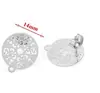 Pendientes de Acero Inoxidable de Moda con Diseño Calado para Oreja Pendientes Chapados al Vacío en Oro de 18 Quilates Materiales para Joyería Hecha a Mano DIY
