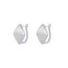 Aretes Cepillados en Forma de Diamante para Mujer, Diseño de Nicho 2026, Aretes Cuadrados Geométricos Minimalistas