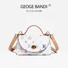 Bolsa Pequena Feminina Vintage de Luxo Leve 2026 Nova Bolsa Transversal com Estampa Retrô Europeia e Americana Bolsa Quadrada Pequena Versátil de Ombro