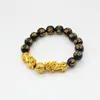 Pulsera de Oro Duro Imitación 3D 99 Conservación del Color Oro Arena Vietnamita Pulsera Valiente para Hombre Passepartout Obsidiana De Larga Data