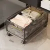 Cesta de ropa sucia con ruedas, carrito pequeño debajo del fregadero, estante de almacenamiento móvil, estante de almacenamiento para cesta de ropa sucia debajo del mueble del baño