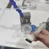 Accesorios para Máquina Neumática Dispensadora de Pegamento Cabezal de Cepillo Fila de Cepillos Cepillo para Máquina Dispensadora de Pegamento Pistola de Pegamento para Reparación Cepillo de Cerdas Cepillo para Pezuñas Tubo de Aguja Manguera de Aire Mango