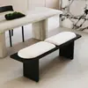 Banco Moderno Minimalista de Madeira Maciça para Hall de Entrada, Banco para Trocar Sapatos de Freixo Branco, Banco no Pé da Cama para Quarto, Banco Longo Vintage, Banco de Jantar