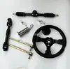 Acessórios para Karting de Motocicleta Elétrica de Quatro Rodas DIY 32-42CM Caixa de Direção Coluna de Direção Volante Barra de Direção Junta Esférica