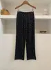 Verão 2026 Novos Calças Wide-Leg Femininas Estilo Floral Retrô Cintura Média Soltas Retas Estilo Preguiçoso Moda Calças Casuais Comprimento Total