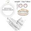 Aliexpress Nueva Joyería de Lujo Exquisito Moño Guantes de Satén Moda Dama de Honor Collar de Perlas Juego de Cuatro Piezas