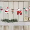 Novos Suprimentos de Decoração de Natal Bandeiras de Desenho Animado e Bandeiras Coloridas Decoração de Cena de Atmosfera Natalina Bandeiras de Papel Penduradas Atacado