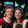 Nueva Diadema Fluorescente de Navidad Diadema Decoración Fiesta de Navidad Diadema de Astas Árbol de Navidad Neón Morado Tocado