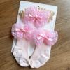 Diadema para bebé diadema fontanela calcetines antideslizantes juego Accesorios para el pelo foto Princesa luna llena Cien Días diadema para pelo de bebé
