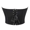 Top Tubo com Padrão Fosco Preto Personalizado Sexy Palaciano Feminino Corset Fofo em Formato de Coração Modelador Ombro a Ombro