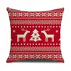 Fronha de Almofada de Rena de Natal Fofa Criativa Amiga da Pele Casa Decoração de Quarto Encosto Encosto de Carro