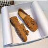 Zapatos de suela blanda con cabeza cuadrada para mujer, nuevos zapatos de tacón bajo con borlas y todo tipo de combinaciones, mocasines antideslizantes para mujer (2023)