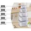 Caixa de armazenamento com dupla camada e drenagem premium, adequada para armazenar ninho de pássaro, pepino-do-mar e cordyceps, com tampa e alça para fácil transporte