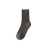Calcetines de Negocio de Algodón Peinado para Hombre, Calcetines de Media Pantorrilla para Hombre, Calcetines de Algodón de Doble Aguja Absorbentes de Sudor y Resistentes al Olor para Primavera y Otoño, Calcetines Zhuji al por Mayor